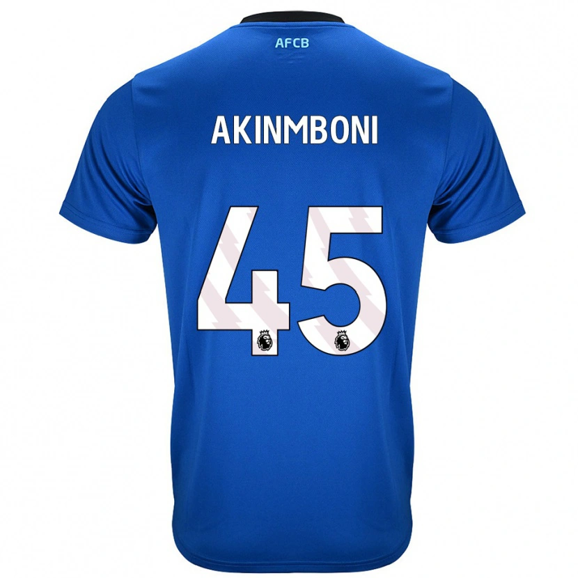 Danxen Bambino Maglia Matai Akinmboni #45 Blu Nero Kit Gara Away 2025/26 Maglietta