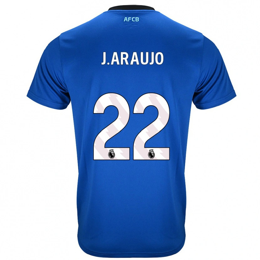 Danxen Bambino Maglia Julián Araujo #22 Blu Nero Kit Gara Away 2025/26 Maglietta