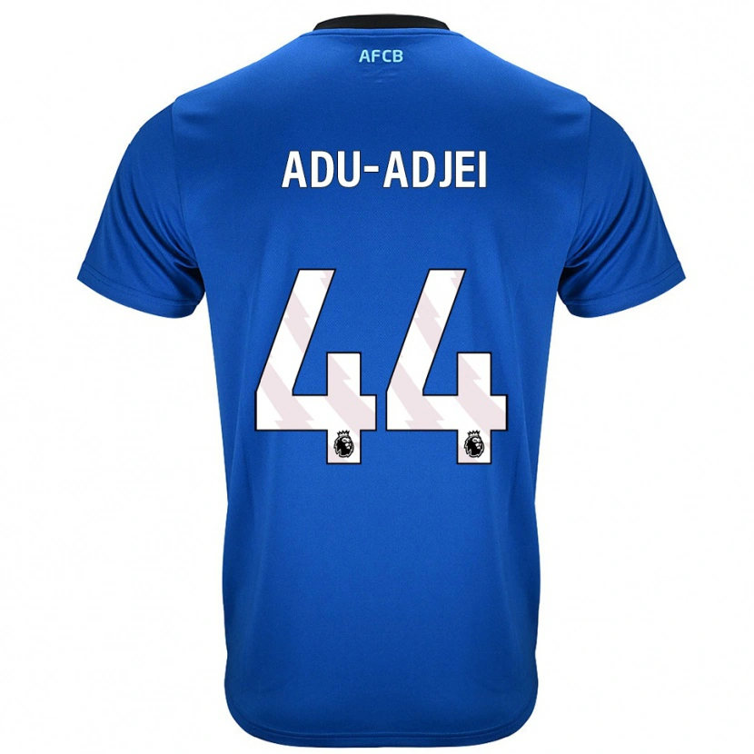 Danxen Bambino Maglia Daniel Adu-Adjei #44 Blu Nero Kit Gara Away 2025/26 Maglietta