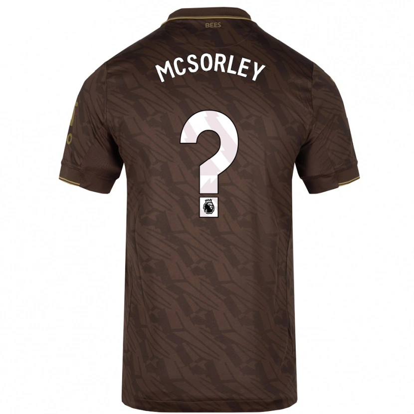 Danxen Bambino Maglia Michael Mcsorley #0 Marrone Oro Kit Gara Away 2025/26 Maglietta