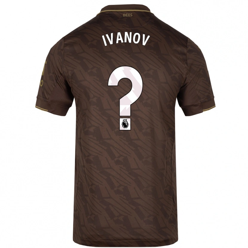 Danxen Bambino Maglia Konstantin Ivanov #0 Marrone Oro Kit Gara Away 2025/26 Maglietta