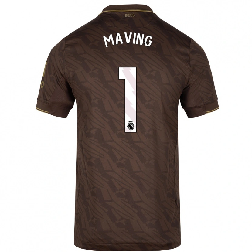 Danxen Bambino Maglia Emily Maving #1 Marrone Oro Kit Gara Away 2025/26 Maglietta