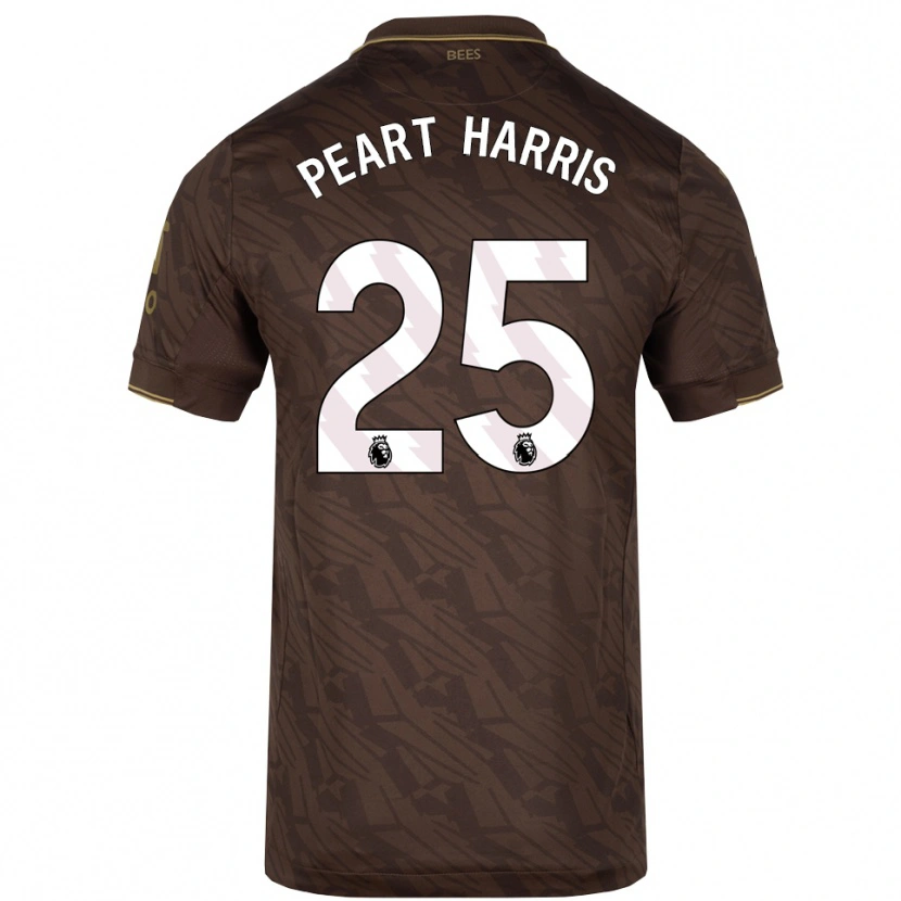 Danxen Bambino Maglia Myles Peart-Harris #25 Marrone Oro Kit Gara Away 2025/26 Maglietta