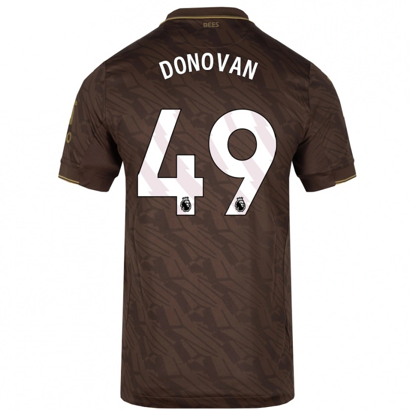 Danxen Bambino Maglia Romelle Donovan #49 Marrone Oro Kit Gara Away 2025/26 Maglietta