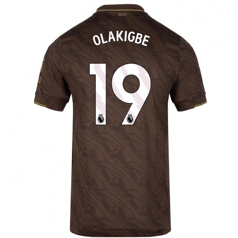 Danxen Bambino Maglia Michael Olakigbe #19 Marrone Oro Kit Gara Away 2025/26 Maglietta