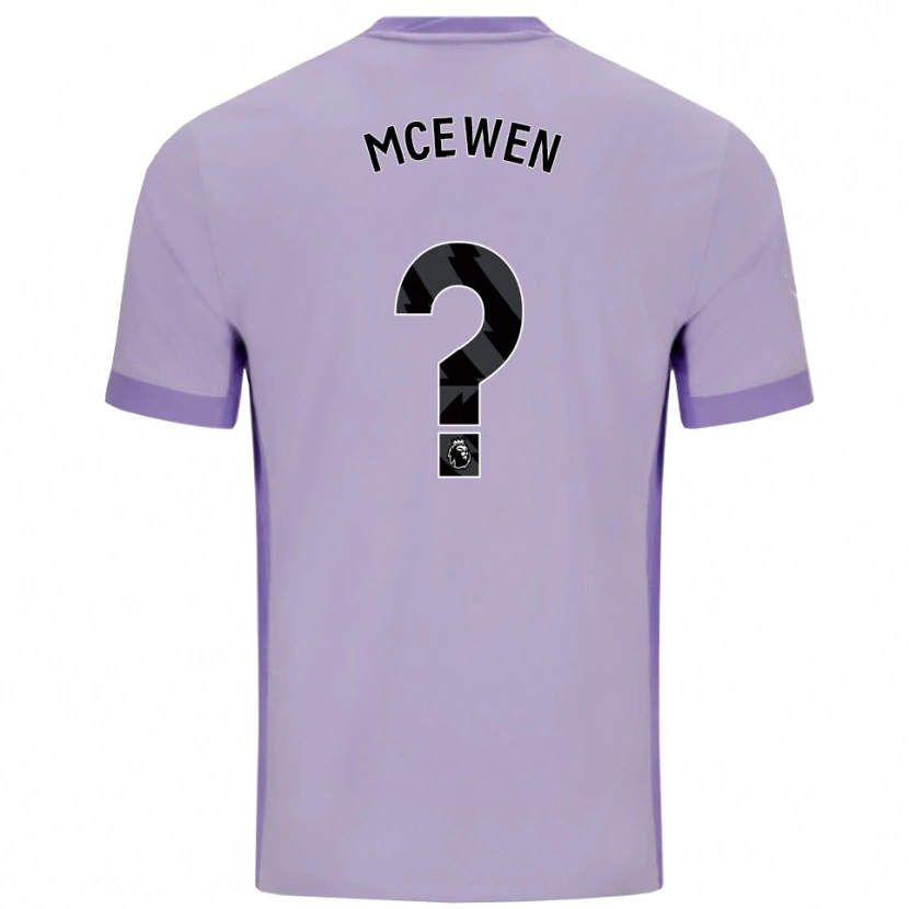 Danxen Bambino Maglia Grace Mcewen #0 Viola Taro Bianco Kit Gara Away 2025/26 Maglietta