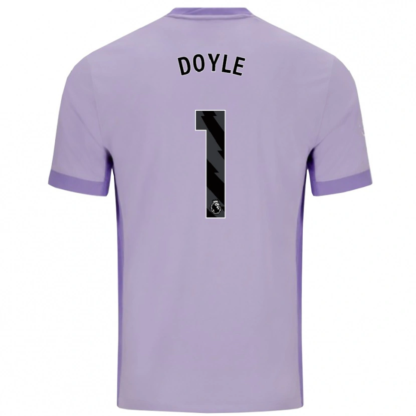 Danxen Bambino Maglia Liam Doyle #1 Viola Taro Bianco Kit Gara Away 2025/26 Maglietta