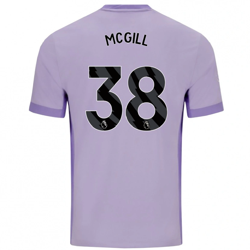 Danxen Bambino Maglia Tom Mcgill #38 Viola Taro Bianco Kit Gara Away 2025/26 Maglietta