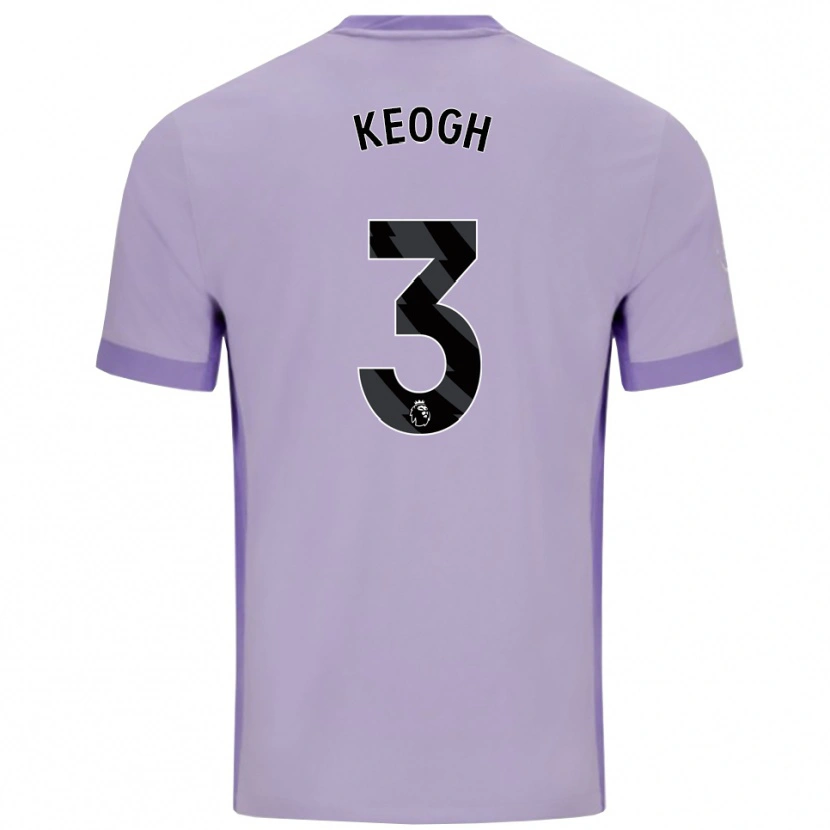 Danxen Bambino Maglia Sean Keogh #3 Viola Taro Bianco Kit Gara Away 2025/26 Maglietta