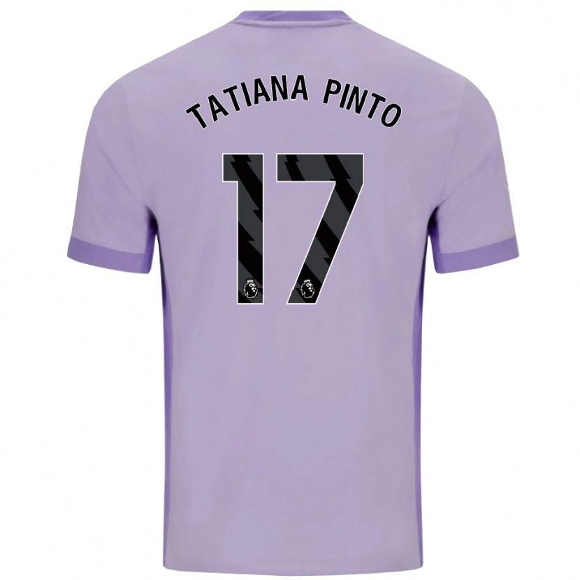Danxen Bambino Maglia Tatiana Vanessa Ferreira Pinto #17 Viola Taro Bianco Kit Gara Away 2025/26 Maglietta