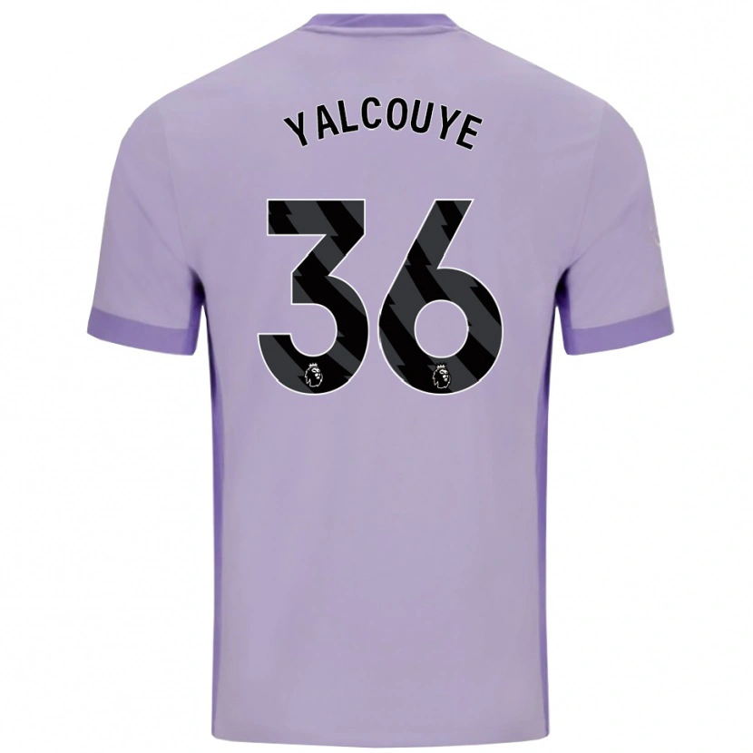 Danxen Bambino Maglia Malick Yalcouyé #36 Viola Taro Bianco Kit Gara Away 2025/26 Maglietta