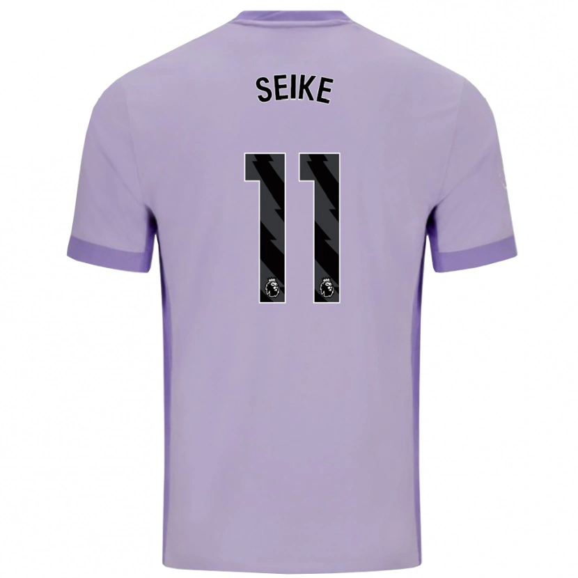 Danxen Bambino Maglia Kiko Seike #11 Viola Taro Bianco Kit Gara Away 2025/26 Maglietta