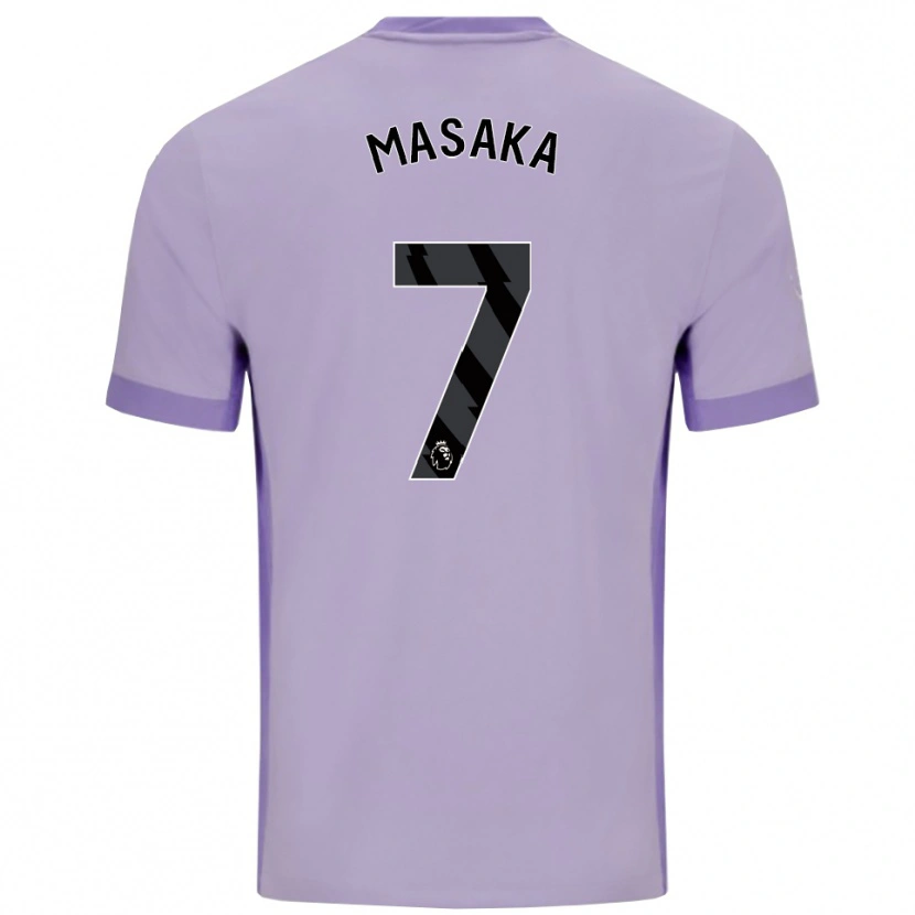 Danxen Bambino Maglia Aisha Masaka #7 Viola Taro Bianco Kit Gara Away 2025/26 Maglietta