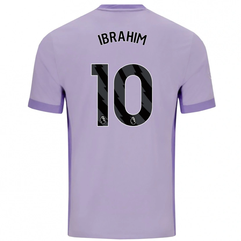 Danxen Bambino Maglia Younes Ibrahim #10 Viola Taro Bianco Kit Gara Away 2025/26 Maglietta