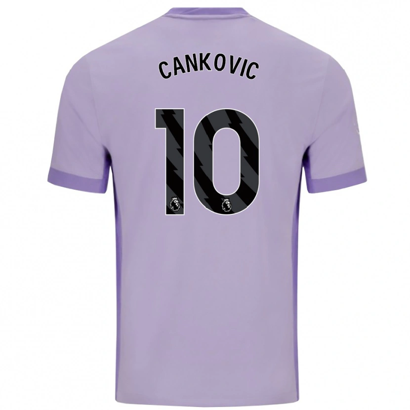 Danxen Bambino Maglia Jelena Čanković #10 Viola Taro Bianco Kit Gara Away 2025/26 Maglietta