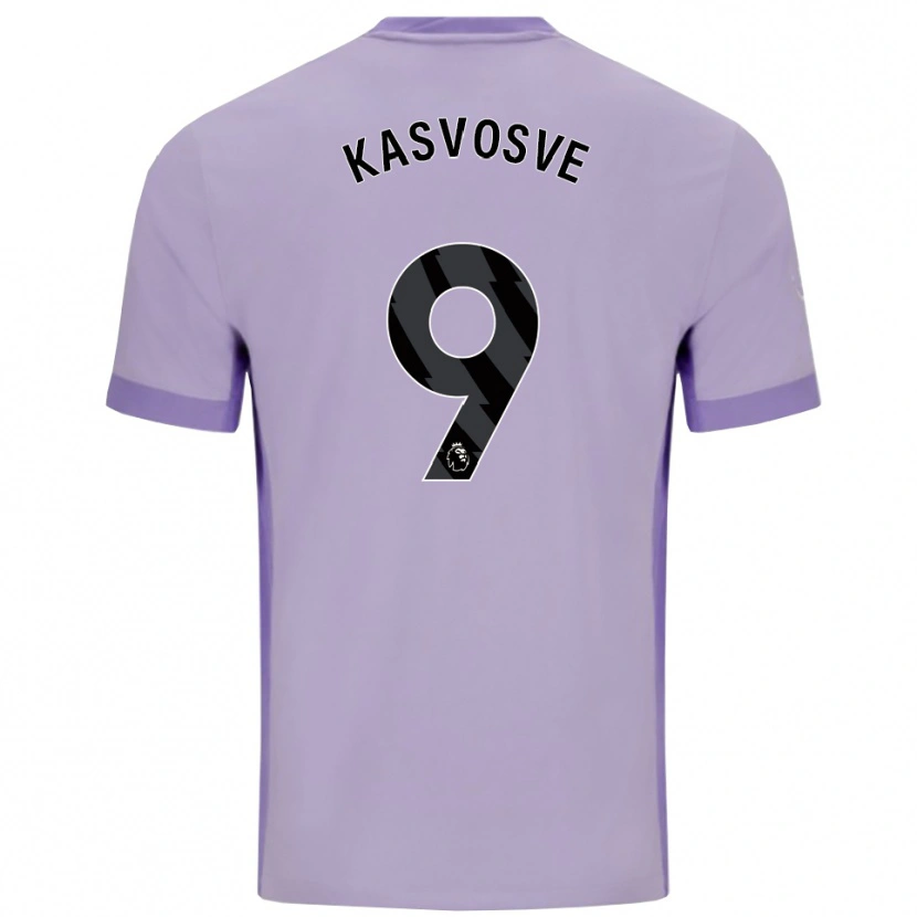 Danxen Bambino Maglia Henry Kasvosve #9 Viola Taro Bianco Kit Gara Away 2025/26 Maglietta