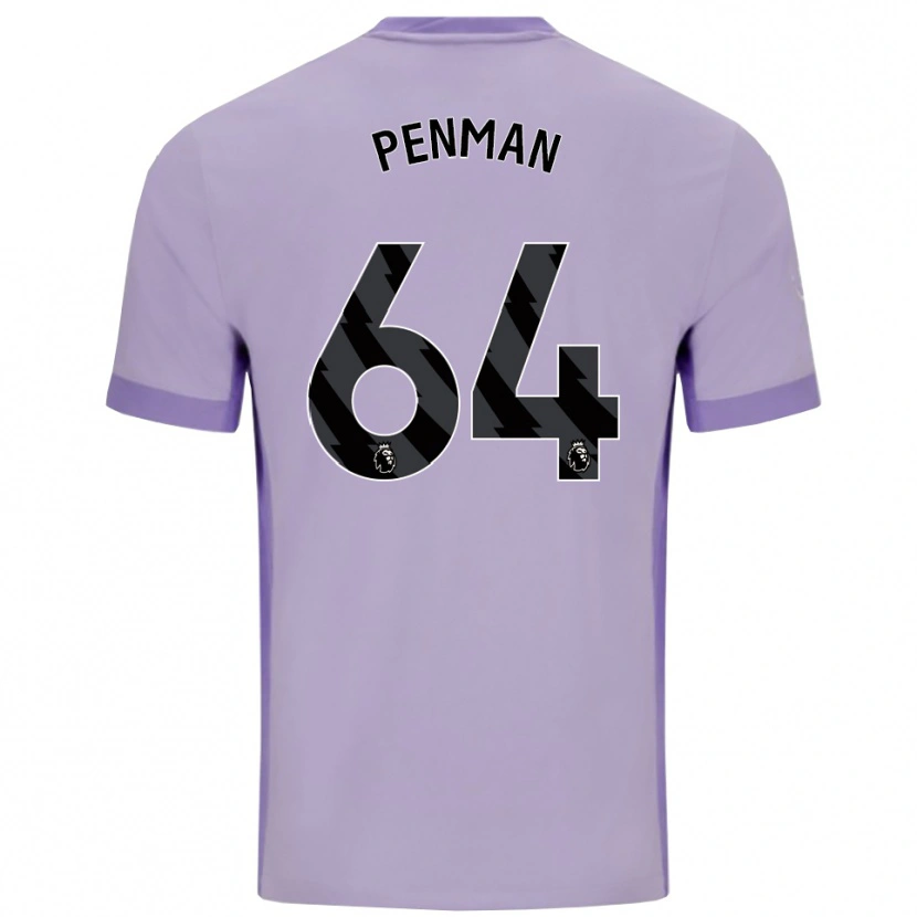 Danxen Bambino Maglia Charlie Penman #64 Viola Taro Bianco Kit Gara Away 2025/26 Maglietta