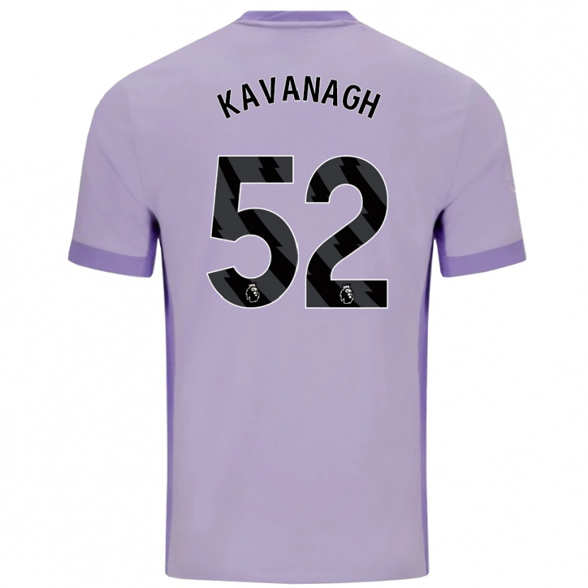 Danxen Bambino Maglia Leigh Kavanagh #52 Viola Taro Bianco Kit Gara Away 2025/26 Maglietta