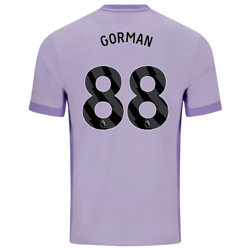 Danxen Bambino Maglia Ronnie Gorman #88 Viola Taro Bianco Kit Gara Away 2025/26 Maglietta