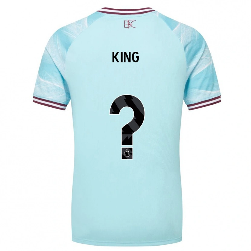 Danxen Bambino Maglia Corey King #0 Azzurro Borgogna Kit Gara Away 2025/26 Maglietta
