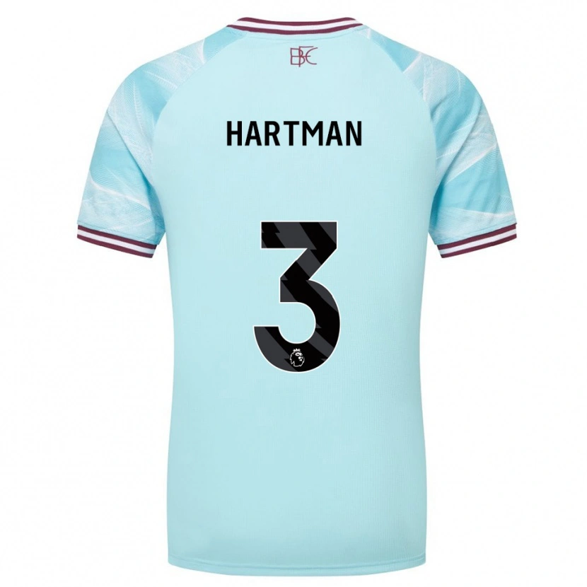Danxen Bambino Maglia Quilindschy Hartman #3 Azzurro Borgogna Kit Gara Away 2025/26 Maglietta
