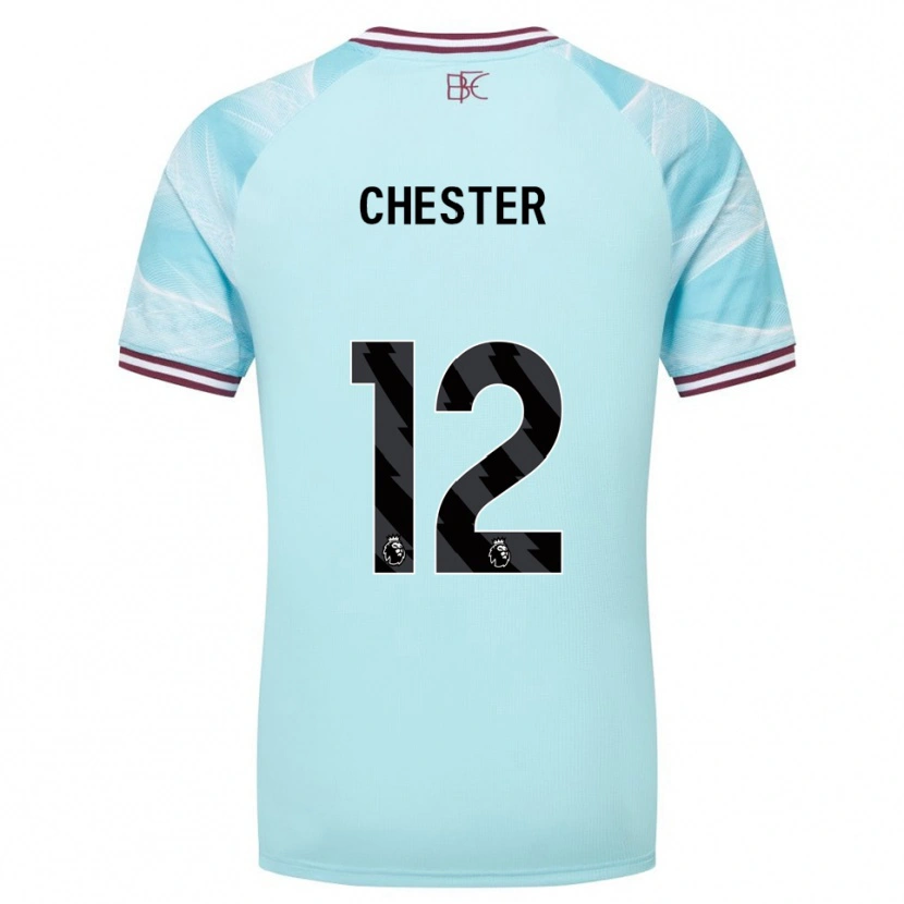 Danxen Bambino Maglia Felix Chester #12 Azzurro Borgogna Kit Gara Away 2025/26 Maglietta