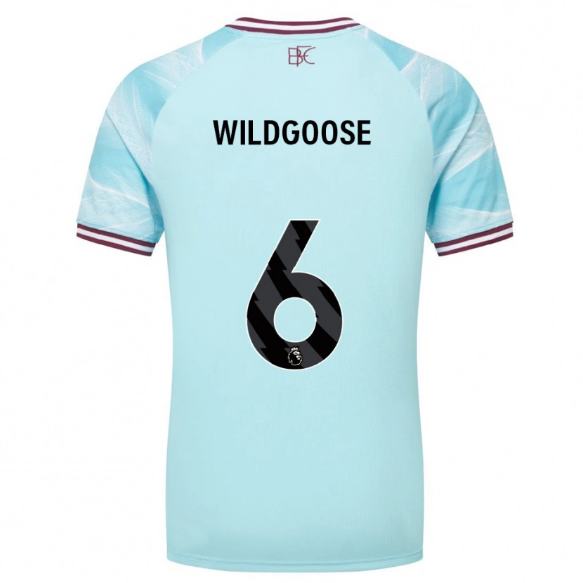 Danxen Bambino Maglia Mikayla Wildgoose #6 Azzurro Borgogna Kit Gara Away 2025/26 Maglietta