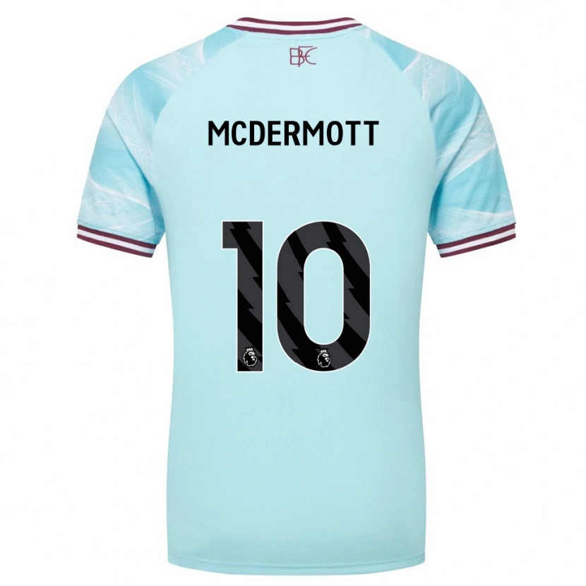 Danxen Bambino Maglia Tommy Mcdermott #10 Azzurro Borgogna Kit Gara Away 2025/26 Maglietta