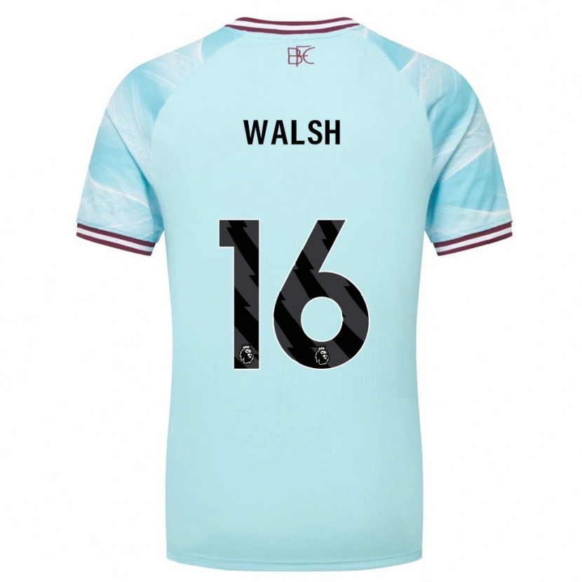 Danxen Bambino Maglia Lucy Walsh #16 Azzurro Borgogna Kit Gara Away 2025/26 Maglietta