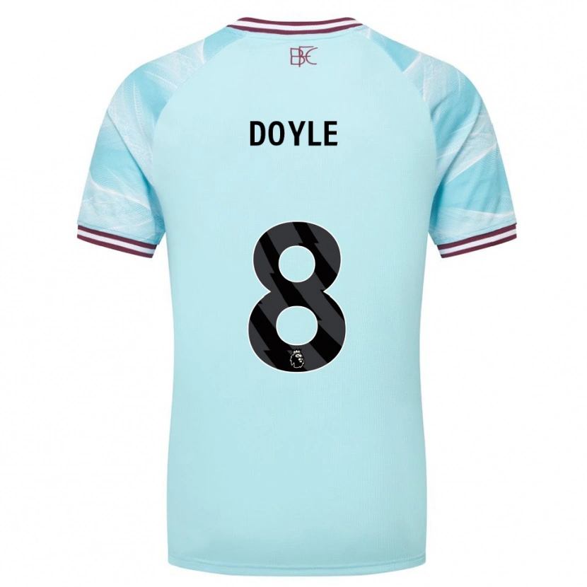 Danxen Bambino Maglia Emma Doyle #8 Azzurro Borgogna Kit Gara Away 2025/26 Maglietta