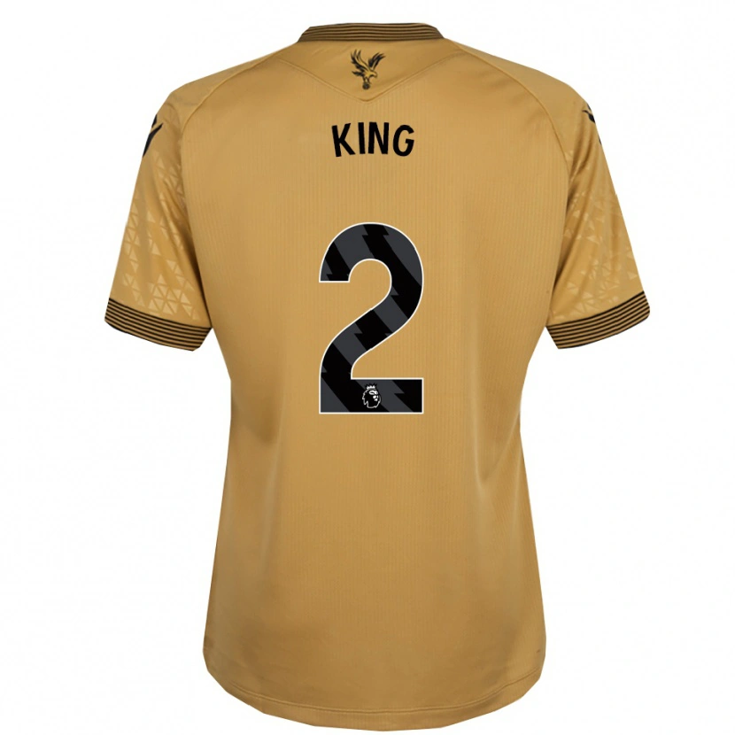 Danxen Bambino Maglia George King #2 Oro Nero Kit Gara Away 2025/26 Maglietta
