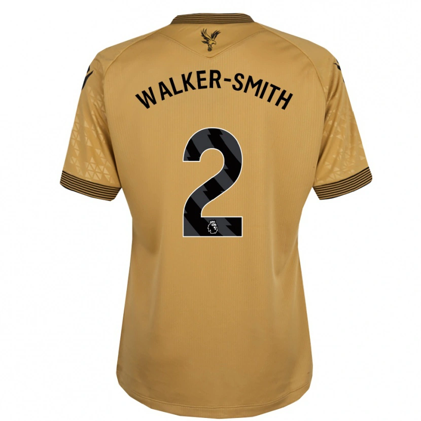 Danxen Bambino Maglia Charlie Walker-Smith #2 Oro Nero Kit Gara Away 2025/26 Maglietta