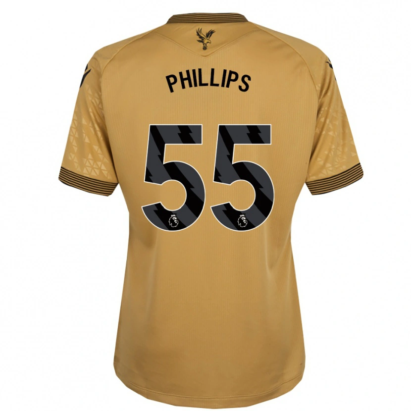 Danxen Bambino Maglia Killian Phillips #55 Oro Nero Kit Gara Away 2025/26 Maglietta