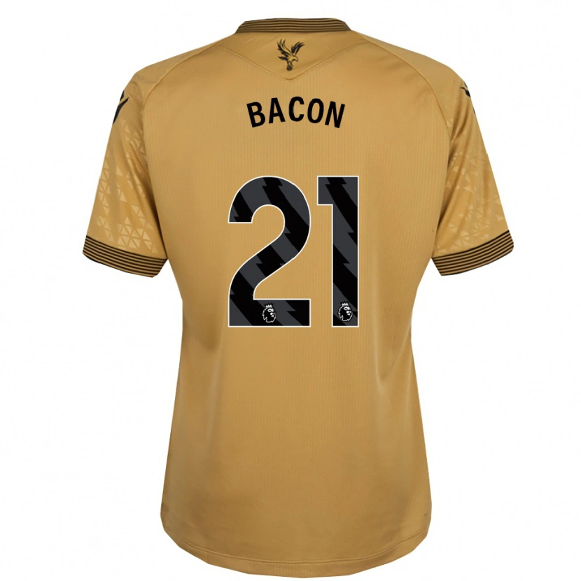 Danxen Bambino Maglia Skye Bacon #21 Oro Nero Kit Gara Away 2025/26 Maglietta