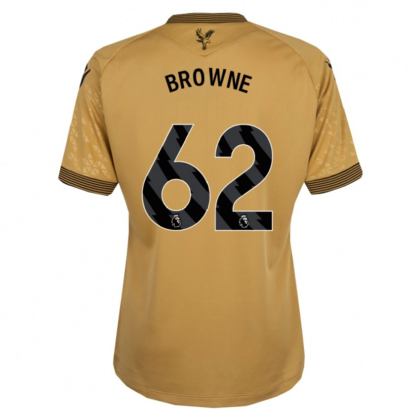Danxen Bambino Maglia Luke Browne #62 Oro Nero Kit Gara Away 2025/26 Maglietta