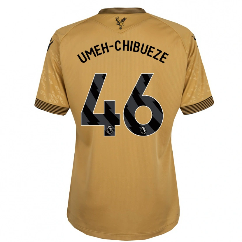 Danxen Bambino Maglia Franco Umeh-Chibueze #46 Oro Nero Kit Gara Away 2025/26 Maglietta