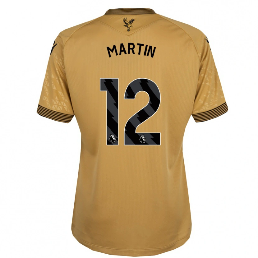 Danxen Bambino Maglia Donte Martin #12 Oro Nero Kit Gara Away 2025/26 Maglietta