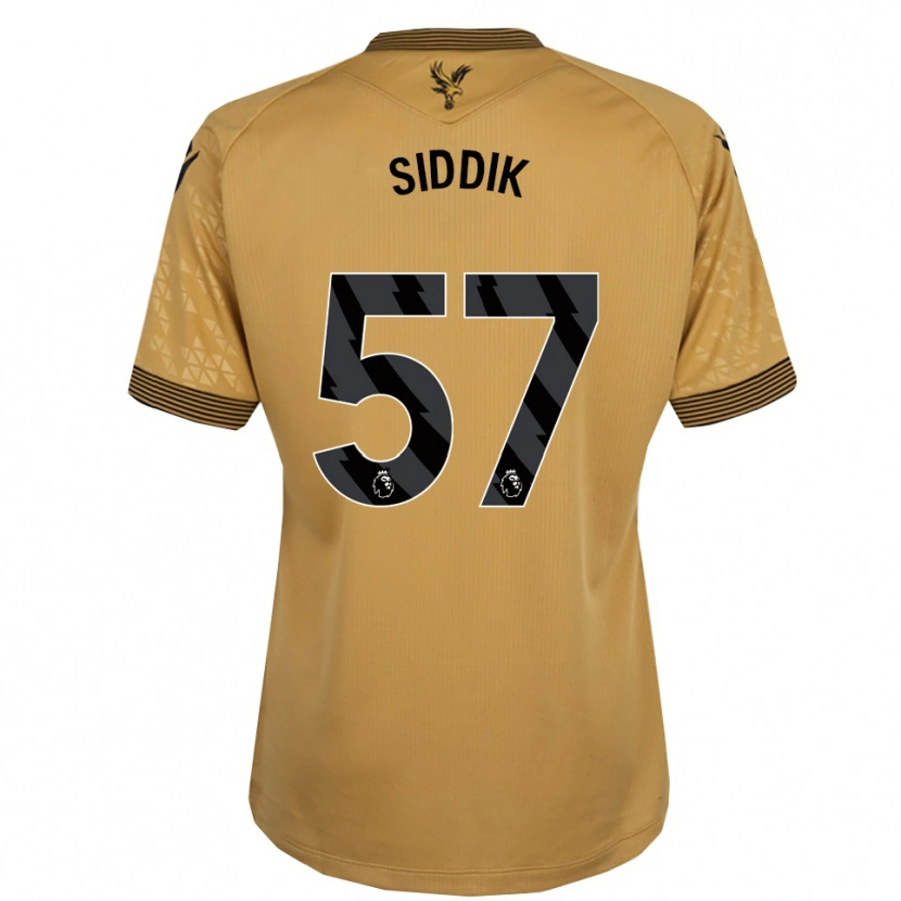 Danxen Bambino Maglia Cardo Siddik #57 Oro Nero Kit Gara Away 2025/26 Maglietta