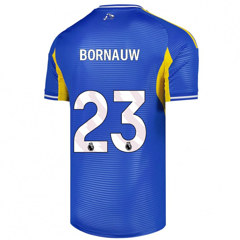Danxen Bambino Maglia Sebastiaan Bornauw #23 Blu Giallo Kit Gara Away 2025/26 Maglietta