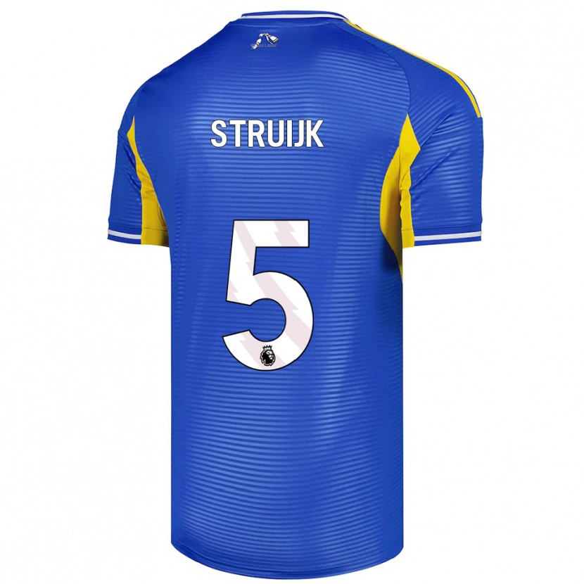 Danxen Bambino Maglia Pascal Struijk #5 Blu Giallo Kit Gara Away 2025/26 Maglietta