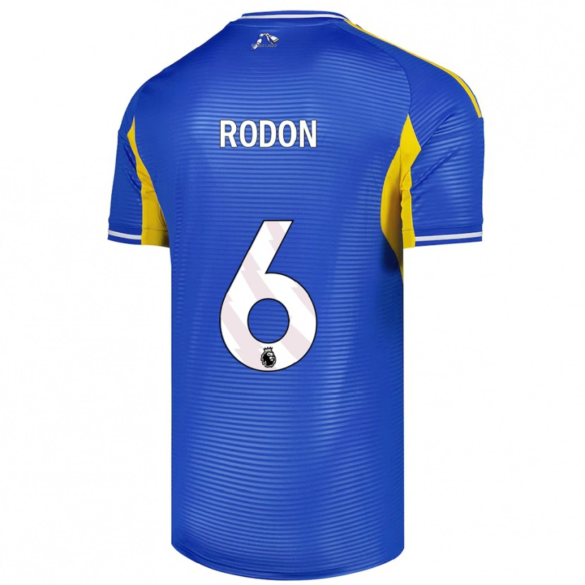 Danxen Bambino Maglia Joe Rodon #6 Blu Giallo Kit Gara Away 2025/26 Maglietta