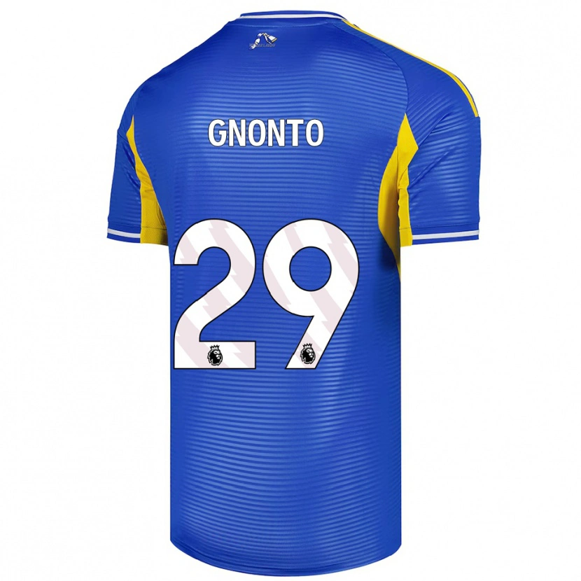 Danxen Bambino Maglia Wilfried Gnonto #29 Blu Giallo Kit Gara Away 2025/26 Maglietta