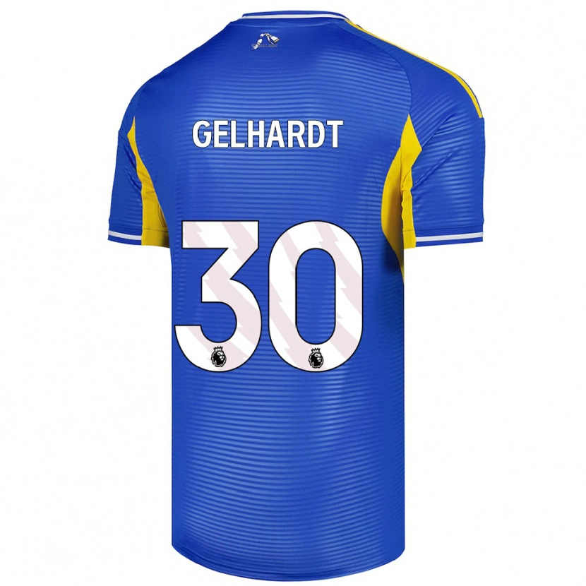 Danxen Bambino Maglia Joe Gelhardt #30 Blu Giallo Kit Gara Away 2025/26 Maglietta