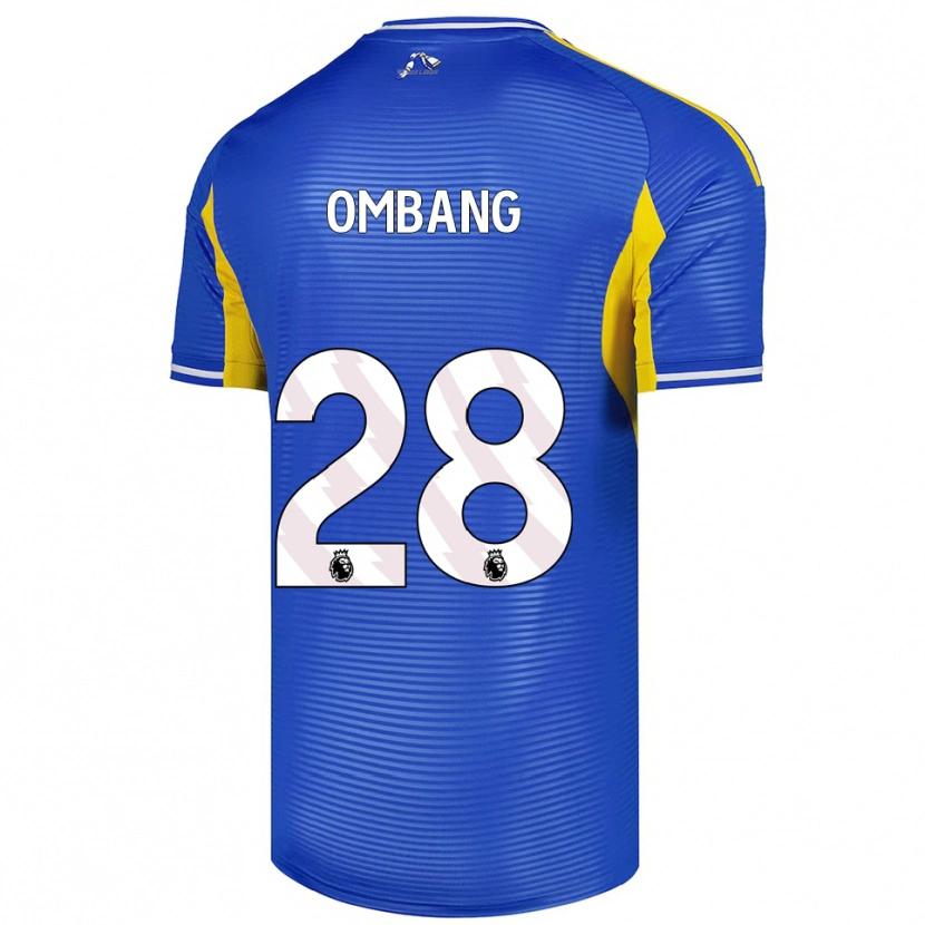 Danxen Bambino Maglia Darryl Ombang #28 Blu Giallo Kit Gara Away 2025/26 Maglietta