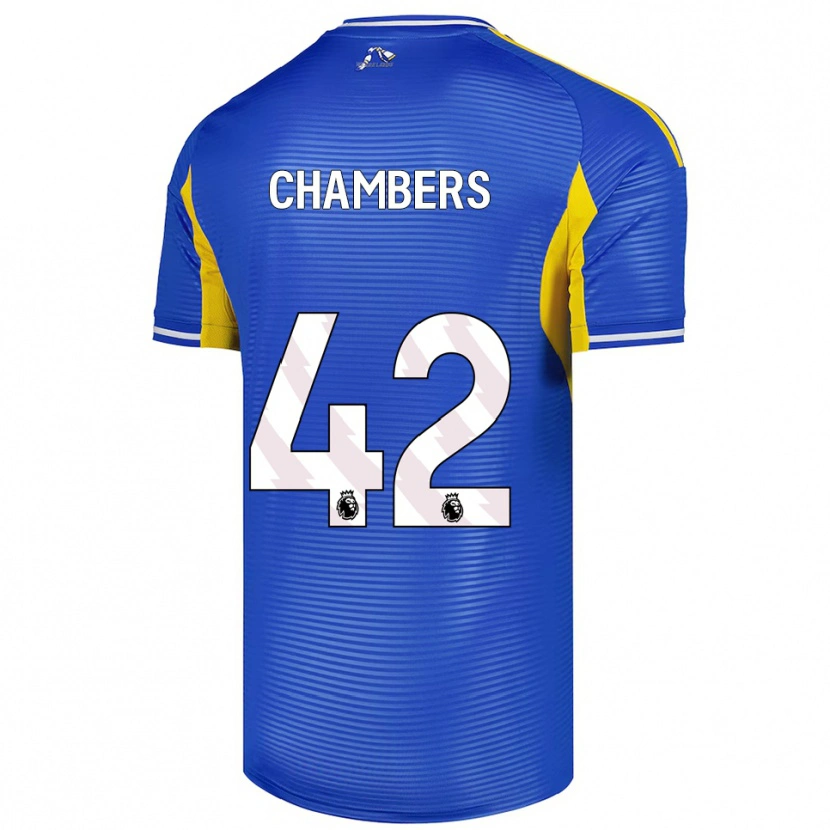 Danxen Bambino Maglia Sam Chambers #42 Blu Giallo Kit Gara Away 2025/26 Maglietta
