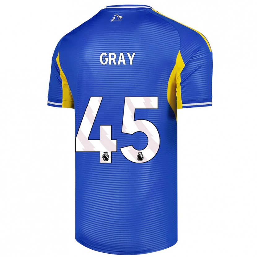 Danxen Bambino Maglia Harry Gray #45 Blu Giallo Kit Gara Away 2025/26 Maglietta