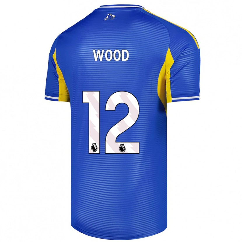 Danxen Bambino Maglia Oliver Wood #12 Blu Giallo Kit Gara Away 2025/26 Maglietta