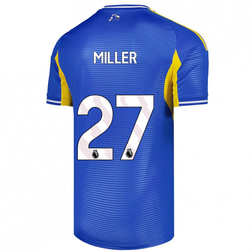 Danxen Bambino Maglia Amari Miller #27 Blu Giallo Kit Gara Away 2025/26 Maglietta