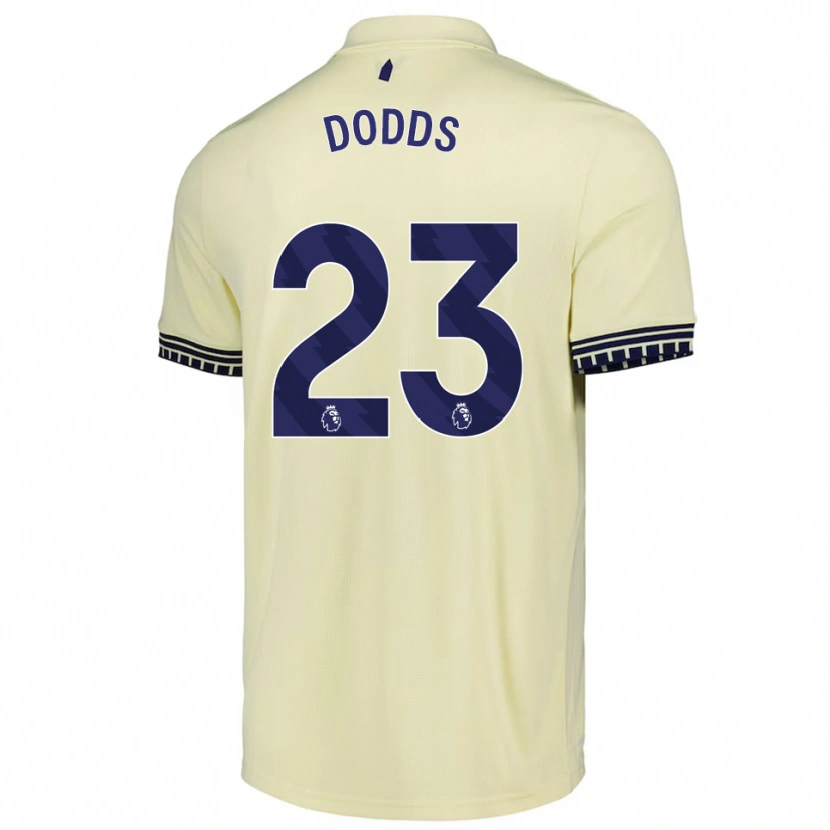 Danxen Bambino Maglia John Dodds #23 Bianco Sporco Nero Kit Gara Away 2025/26 Maglietta