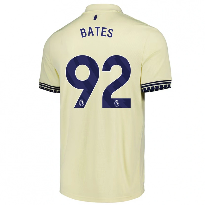 Danxen Bambino Maglia Callum Bates #92 Bianco Sporco Nero Kit Gara Away 2025/26 Maglietta